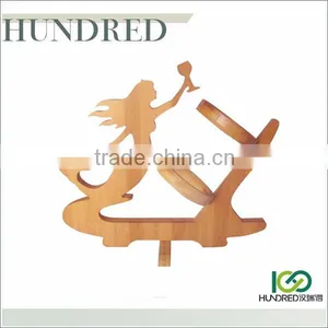 Eco-friendly Hot Selling High Quality Novelty Bamboo Wine Bottle Holder thumbnail-2