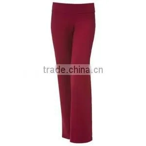 Ladies Cotton Spandex Maroon Chinos Casual Pants, thumbnail-1