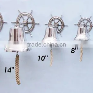 Handcrafted Nautical Decor Hanging Ship Wheel Bell NBB 0016 thumbnail-5