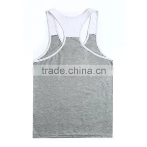Gym Singlet / Printing Your Logo Custom Men's Gym Singlet/stringer Vest thumbnail-2