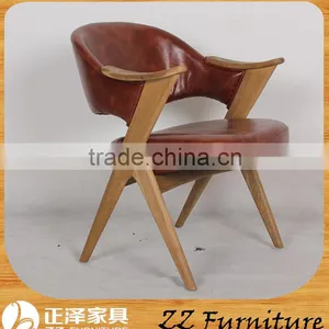 French Country Style Leather Chair for Living Room thumbnail-1