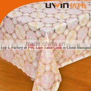 100% Vinyl Embossed Lace Table Cloth Plastic Lace Table Cloths thumbnail-1