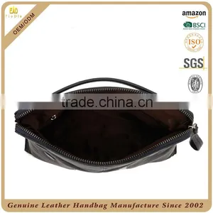CSQJB163-001-fabric With Pebbled Cow Leather Men Clutch Waist Hand Bags thumbnail-4