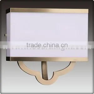 UL CUL Listed Stain Nickel Bedroom Lamp Wall With White Acrylic Shade For Hotel W20255 thumbnail-1