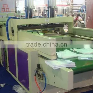 HIGH SPEED DOUBLE LINE HOT CUTTING T-SHIRT BAG MAKING MACHINE thumbnail-1