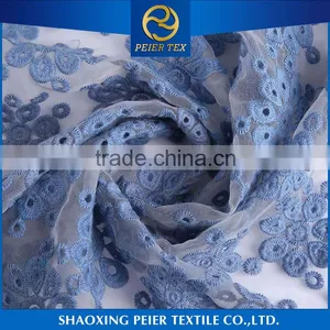Wholesale Fabric New Type Dress Blue Lace Embroidery Fabric thumbnail-1