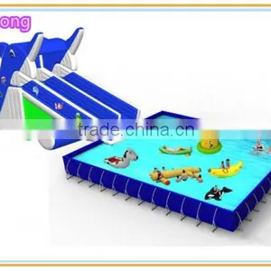 2016 New Top Selling Non Inflatable Pool, Metal Frame Swimming Pool With Water Slide, Custom Inflatable Pool thumbnail-6