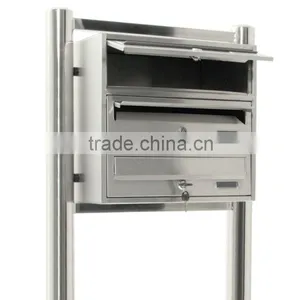 Modern Stainless Steel Mailboxes 304 Stainless Steel Apartment Lock Boxes thumbnail-1