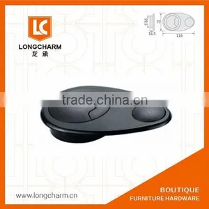 Peach Shaped Office Computer Desk Cable Grommet thumbnail-1