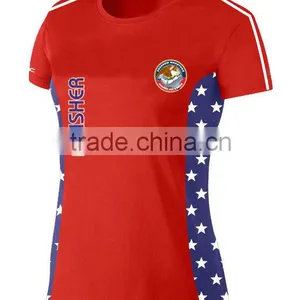 Womens American Flag Short Sleeve Tshirt thumbnail-1
