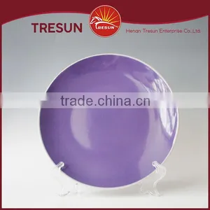 Two Tone Color Glazed Plates, Cheap Ceramic Plate Wholesale thumbnail-4