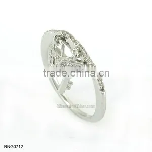 Eternal Love Lock Key Diamond Copper Ring For Women thumbnail-1