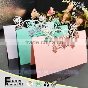 W31 Laser Wedding Card Place Card Love Flower Holder Table Seat Card for Wedding Quality Choice thumbnail-1