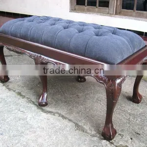 Lounge Stool Furniture - French Stool Upholstery With Tufted Furniture thumbnail-1