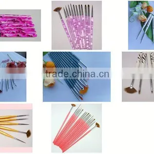 2014 High Quality Fashion Makeup Brushes Nail Brush Set for Airbrush Tattoo Stencils thumbnail-1