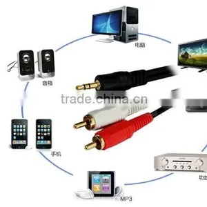 Bentaf Digital Stereo Plug Audio 3M Video Cable 3.5mm to 2RCA thumbnail-5