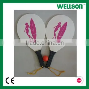 3 Layers Wooden Beach Rackets thumbnail-1