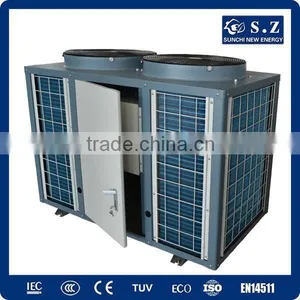 Thermostat 24~250cube Meter Water Keep 32deg.C R410A 12kw/19kw/35kw/70kw CE/TUV Heat Pump Swimming Pool Heat Exchanger Titanium thumbnail-1