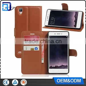 For OPPO F1 Case, Litchi Design Credit Card Wallet Stand Leather Pouch Flip Cover Case for Oppo f1 A35 China Suppliers thumbnail-1