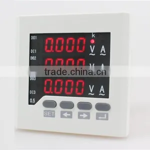 3UI73 Frame Size 80*80 Low Price LED ac Three Phase Digital Voltage Current Combined Meter, for Industrial Usage thumbnail-1