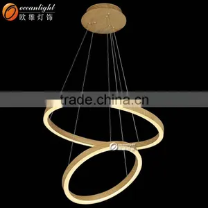 Frosted Crystal Pendant Lamp Wood Pendant Lamp LED Ring Pendant Lamp OM66138 thumbnail-4