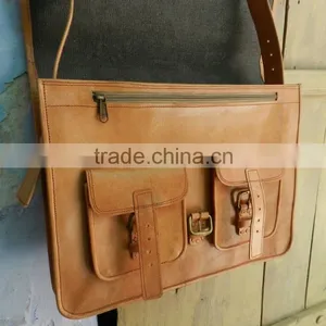 Hand Made Leather Cross Body Messenger Bag/genuine Leather Office Bags thumbnail-3