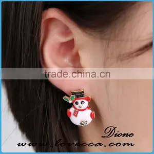 New Fashion Women Santa Claus Snowman Lovely Tree Bell Christmas Jewelry Christmas Earring For Women Gifts thumbnail-3