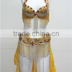 DS-002 New Design Sexy Carnival Party Beaded Dance Costume, Dance Performance Bra thumbnail-1