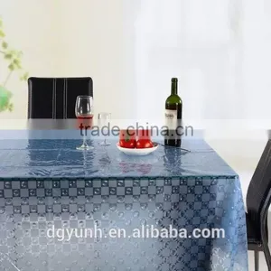 Newest Blue Design With 3D Stereoscopic Transparent PVC Tablecloth thumbnail-1