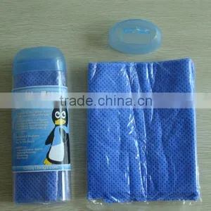 PVA Cool Sports Towel With Car Design Plastic Tube thumbnail-4