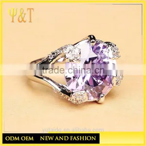 Jingli Jewelry Purple Gemstone Engagement Ring For Women (YJ-834) thumbnail-4