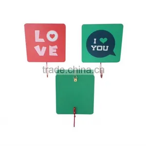 Wooden Cloth Hooks With LOVE YOU Words Printing Decorative on Wall Hanging Hooks Promotion Gifts Crafts Hanger thumbnail-1