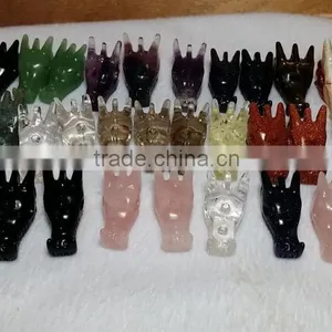 Cute Natural Smoky Quartz Crystal Dragon Skull for Sale,carving Head thumbnail-5