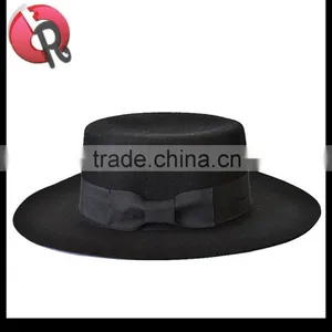 100% Wool Felt Boater Hat thumbnail-1