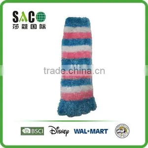 Shinny Blue Pink White Stripe Five Toes Fluffy Socks thumbnail-1