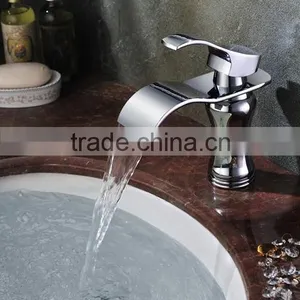 Tall Bathroom Basin Faucet, Gold Plated Basin Faucet Taps thumbnail-2