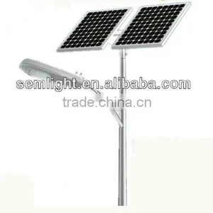 100W Single Arm Pole PWM Controller LED Solar Street Lamp thumbnail-1