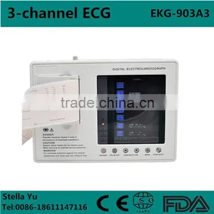 3-channel Color LCD Electrocardiograph Portable ECG EKG Machine thumbnail-1
