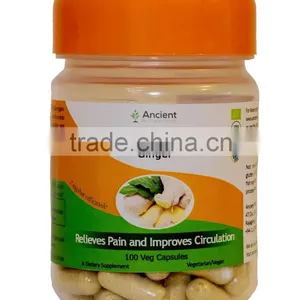 Organic Ginger Capsules - 600mg thumbnail-1
