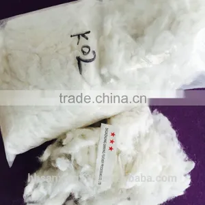 Fine Sheep Woolwaste 27mic & 30-50mm, Natural White Color thumbnail-2