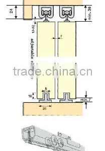 Inner-hanging Sliding Door Roller for Wardrobe Door thumbnail-3