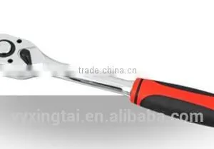 Reversible Quick Release Ratchet Handle Wrench With Bent Comfort Grip, CRV thumbnail-1