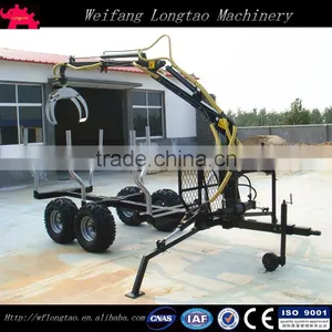 ATV Timber Trailer With Crane/UTV Log Trailer With Grapple thumbnail-1