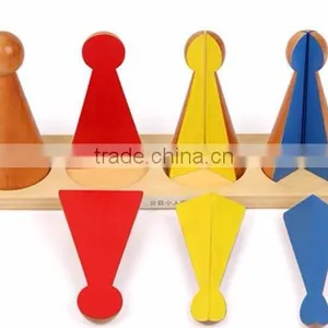 Wooden Math Education Montessori Fraction Skittles Toy thumbnail-1