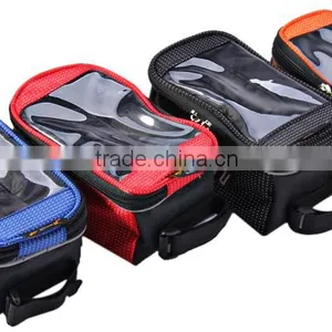 JOYTU Bicycle Saddle Bag 4 Colors 5.5 Inch Cycling Bag Touch Screen Polyester Bike Bicycle Bag Handlebar Pack for Cycling thumbnail-6