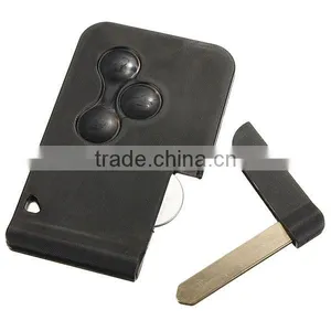 3 Button Remote Lock Key Fob Card Case + Blade For Renault for Megane for Scenic 2003-2008 433MHZ 3B thumbnail-2