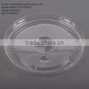Clear Flat PS Material Lid for 16/20/24 Oz. Plastic Lemonade Cup thumbnail-3