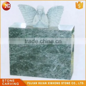 White Marble Double Heart Shaped Headstone Tombstone for Urn thumbnail-5