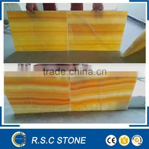 Light Yellow Onyx Tiles Orange Onyx Marble Tile for Walls thumbnail-1