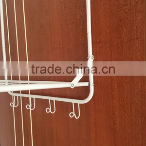 Vivinature 4 Hook Over the Door Rack Hanger for Hanging Clothes Coat Hat Belt Metal thumbnail-4